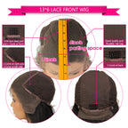 13x4/13x6 Transparent Lace Pre-plucked Ombre color Body Wave Human Hair Wig