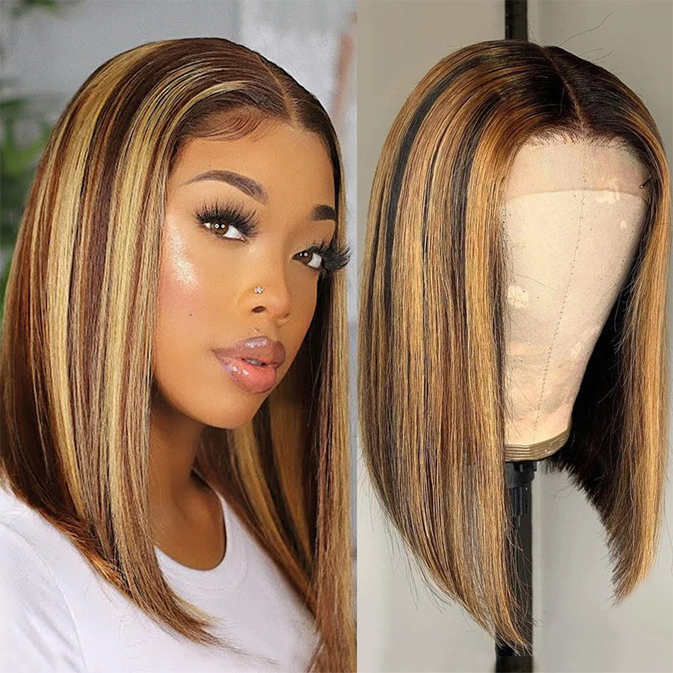 Blonde Highlight 13x4 Lace Bob Wigs