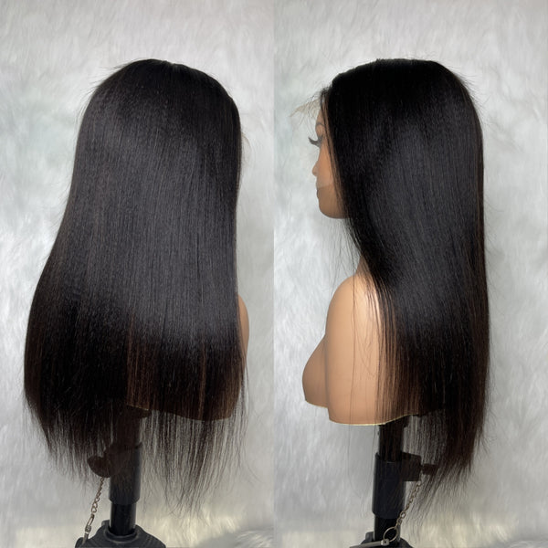 New 10x7 Max Parting Glueless Human Hair Drawstring Swiss Lace Wigs