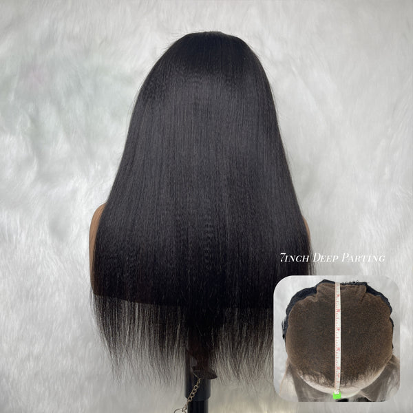 New 10x7 Max Parting Glueless Human Hair Drawstring Swiss Lace Wigs