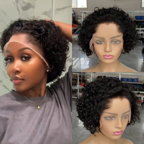 Lagos Hairline 13X4/13X6 Front Curly Pixie Cut Wig