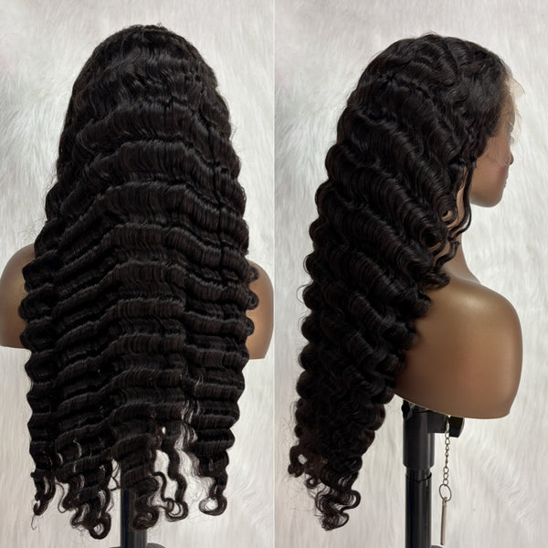 370 Fitted Cap Swiss Lace Loose Wave With Invisible Adjustable Strap