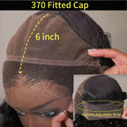 370 Fitted Cap 2.0 Precut Swiss Lace Ombre Kinky Curly Wig Invisible Adjustable Strap with Coily Ends