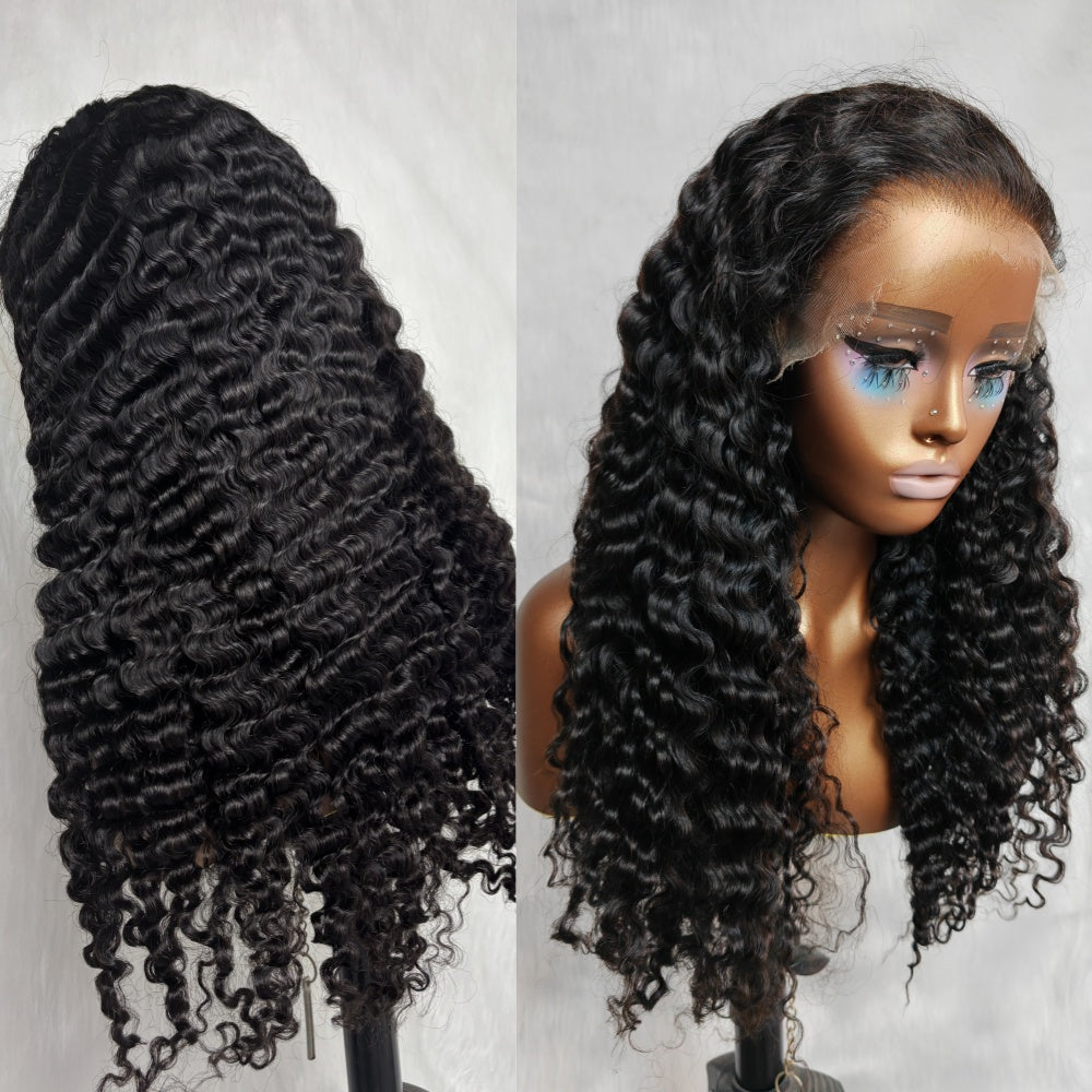 370 Fitted Cap Swiss Lace Burmese Curls With Invisible Adjustable Strap