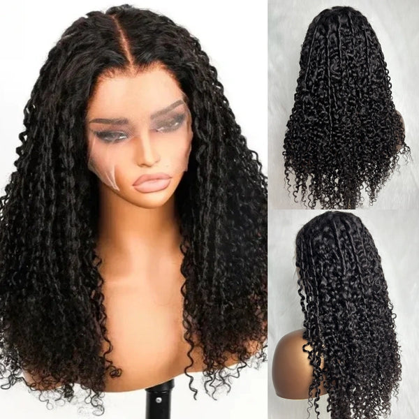 "Mini Knotless" 13x6 HD Lace Super Pre-plucked Hairline Wig - Finger Coily Curls