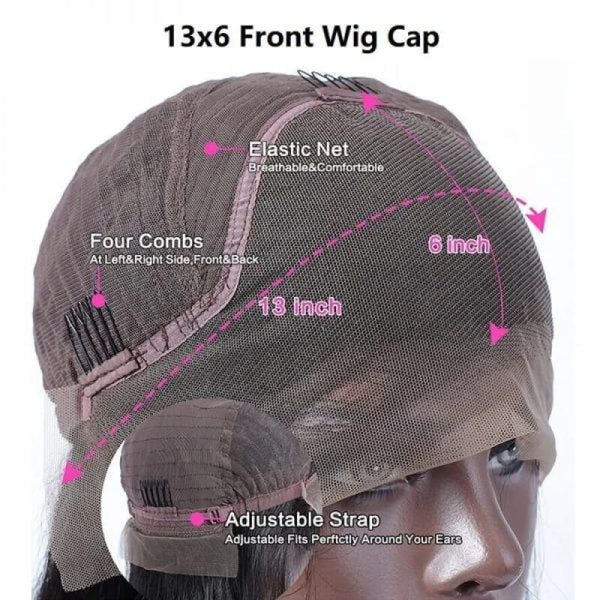 Water Wave Bob Wig Lace Front Fake Scalp Wigs
