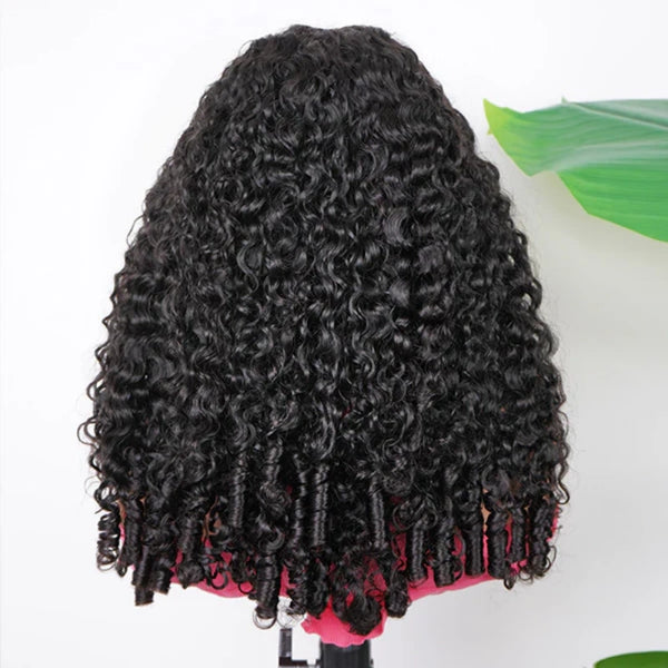 "Mini Knotless" 13x6 HD Lace Super Pre-plucked Hairline 250% Density Wig - Finger Coily Curls