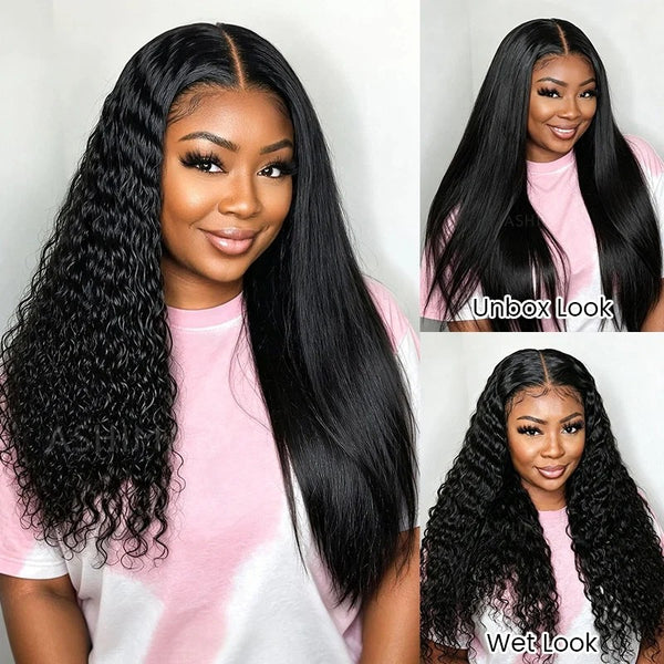 New Hairline Wet & Wavy 2 in 1 Wig HD Crystal Lace 13X6 Lace Wig