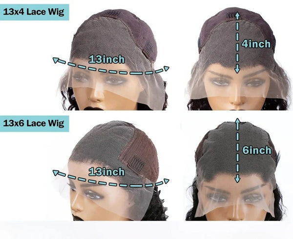 13x4/13x6 Transparent Lace Pre-plucked Jerry Curly Human Hair Wig