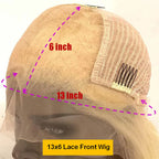 13x6 Transparent Lace Pre-plucked Ash Blonde Human Hair Wig