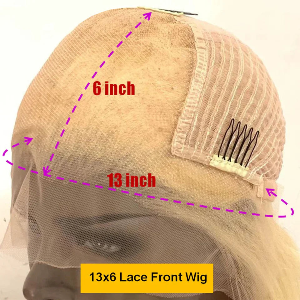 13x6 Transparent Lace Pre-plucked Ash Blonde Human Hair Wig