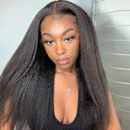 “Mini-Knotless” 9X6 Drawstring Swiss Lace Wig - Kinky Straight