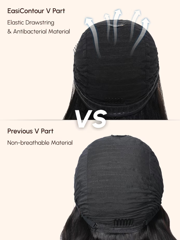 EasiContour V Part Glueless Body Wave Wig With New Drawstring