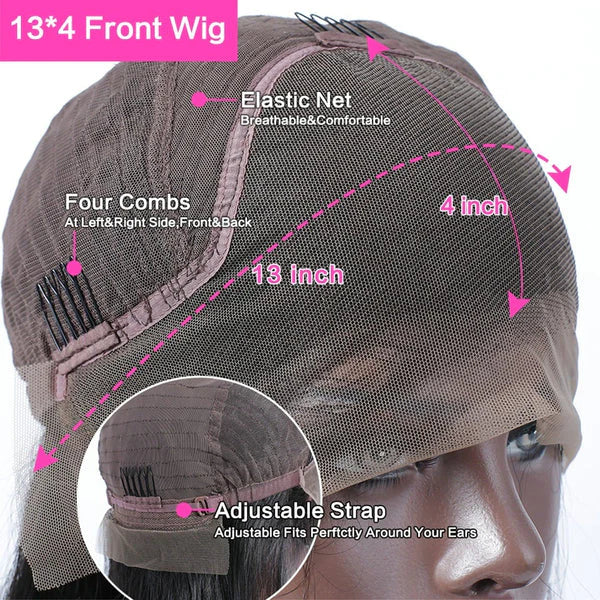 Brown Blonde Ombre Straight Lace Frontal Wig