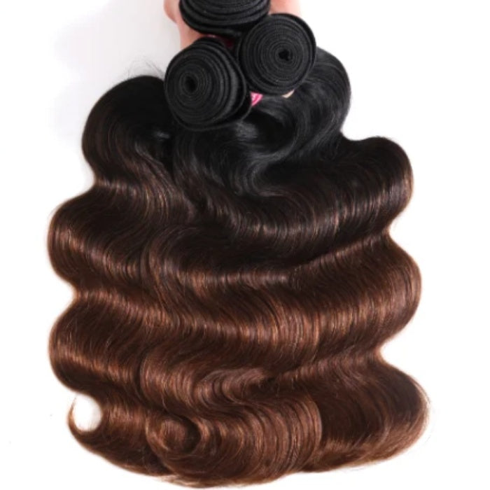 Ombre Brown Body Wave Human Hair Bundles