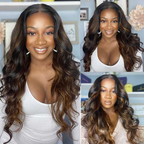 EasiContour V Part Glueless Highlight Body Wave Wig With New Drawstring