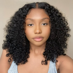 PRE-CUT EAR TAB 360 Lace “Mini-Knotless” Swiss Lace Jerry Curly with Invisible Adjustable Strap