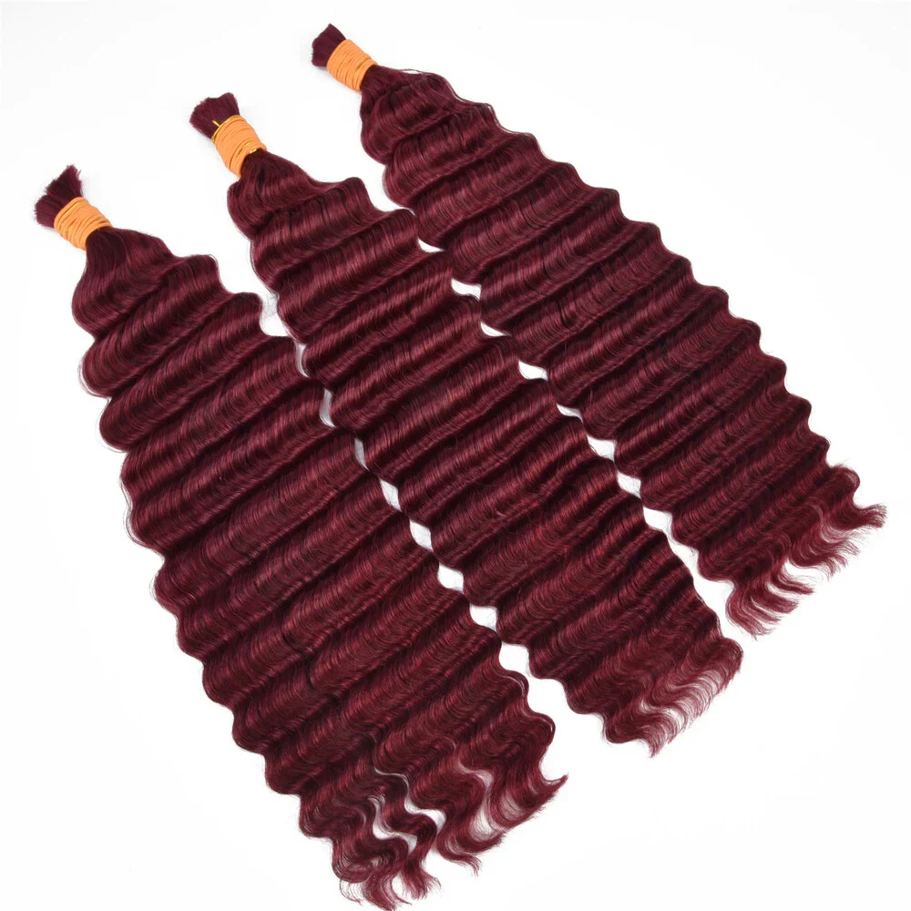 99J Color Deep Wave Bulk Hair Bundles