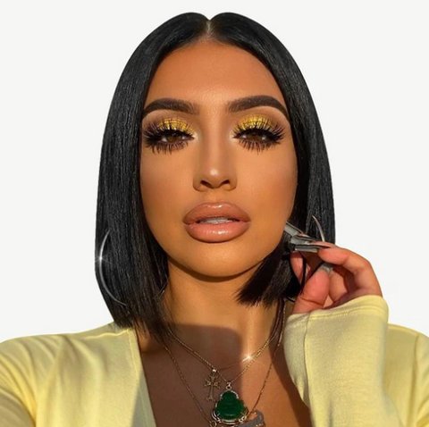 2X6 Deep Middle Part Lace Pre-plucked BOB Human Hair Wig