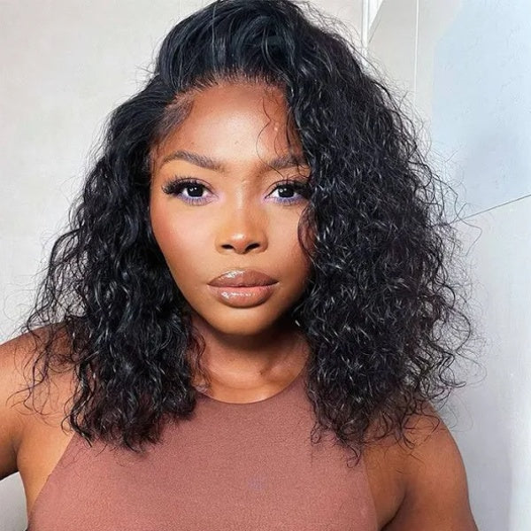 Wavy Wig Lace Front Bob Fake Scalp Wigs