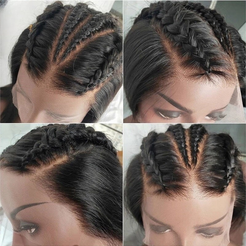 Upgraded Full Lace Wig (All Lace No Mesh) Super Pre-plucked Swiss Lace Human Hair Wig with Invisible Strap Straight