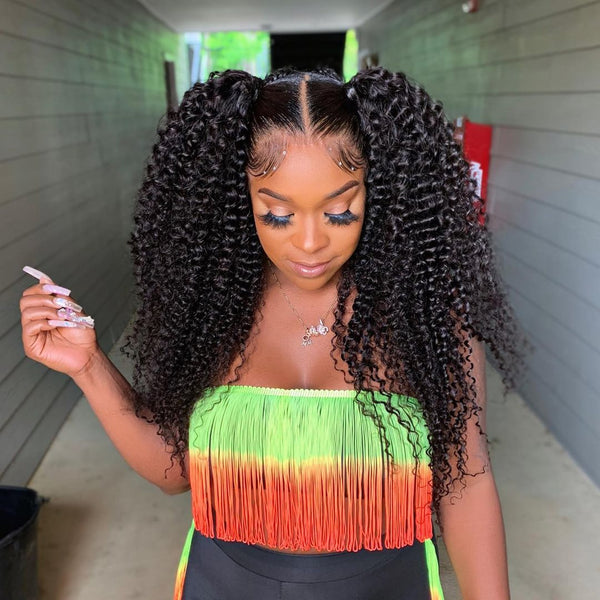 Upgraded Full Lace Wig (All Lace No Mesh) Super Pre-plucked Swiss/Transparent Lace Human Hair Wig with Invisible Strap Curly