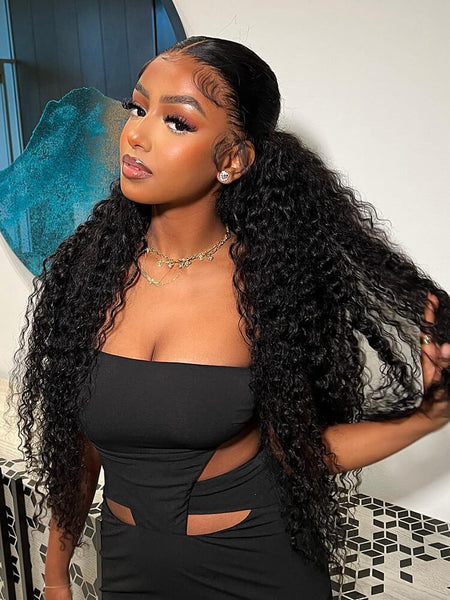 "Mini Knotless"13X6 SUPER Pre-Plucked Custom Hairline Deep Wave Wig