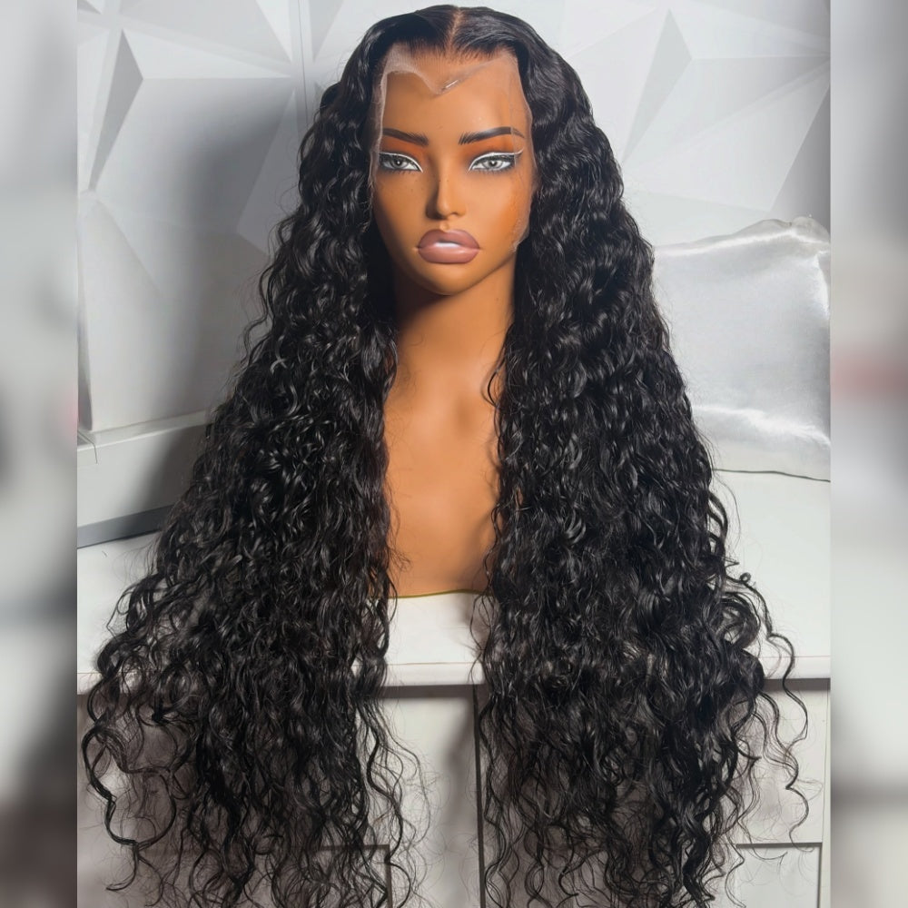 "Mini Knotless" 13x6 HD Lace Super Pre-Plucked Custom Hairline High Density Italian Wave Wig