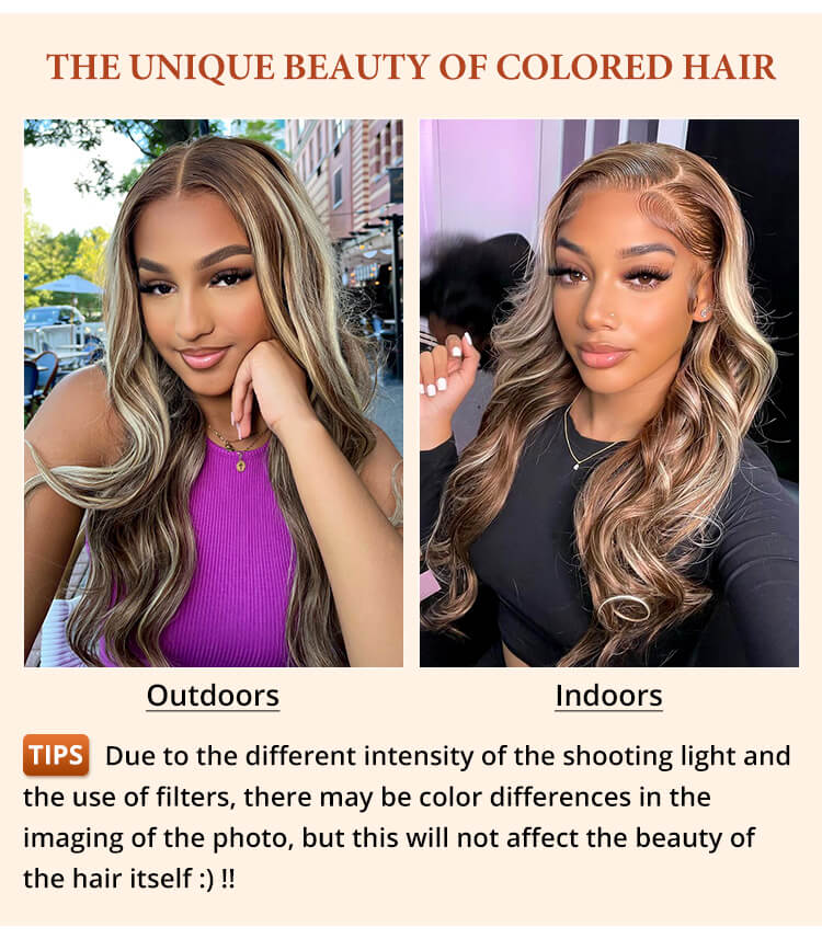 13x4 Transparent Lace Pre-plucked Brown With Blonde Highlights P4/613 Wig