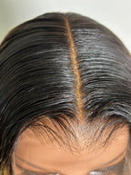 "Mini Knotless" 13x6 HD Lace SUPER Pre-Plucked Custom Hairline High Density Light Yaki Straight Wig