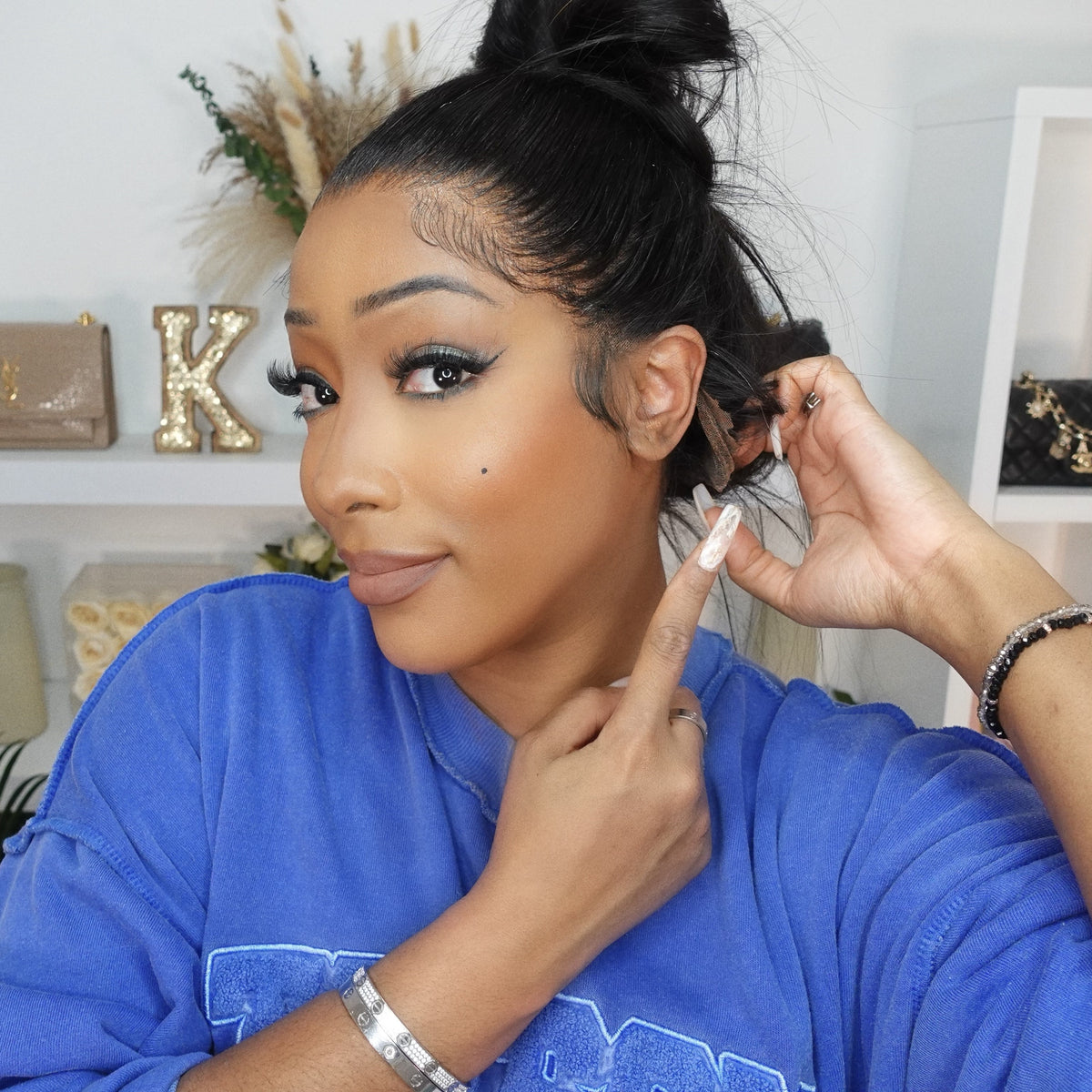 Upgraded Full Lace Wig (All Lace No Mesh) Super Pre-plucked Swiss Lace Human Hair Wig with Invisible Strap Straight