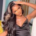 Pre-curled Pre-Lux PRESHAPED Natural Hairline 13x6 Lace Side Parting Special Highlight Color Body Wave Wavy Wig