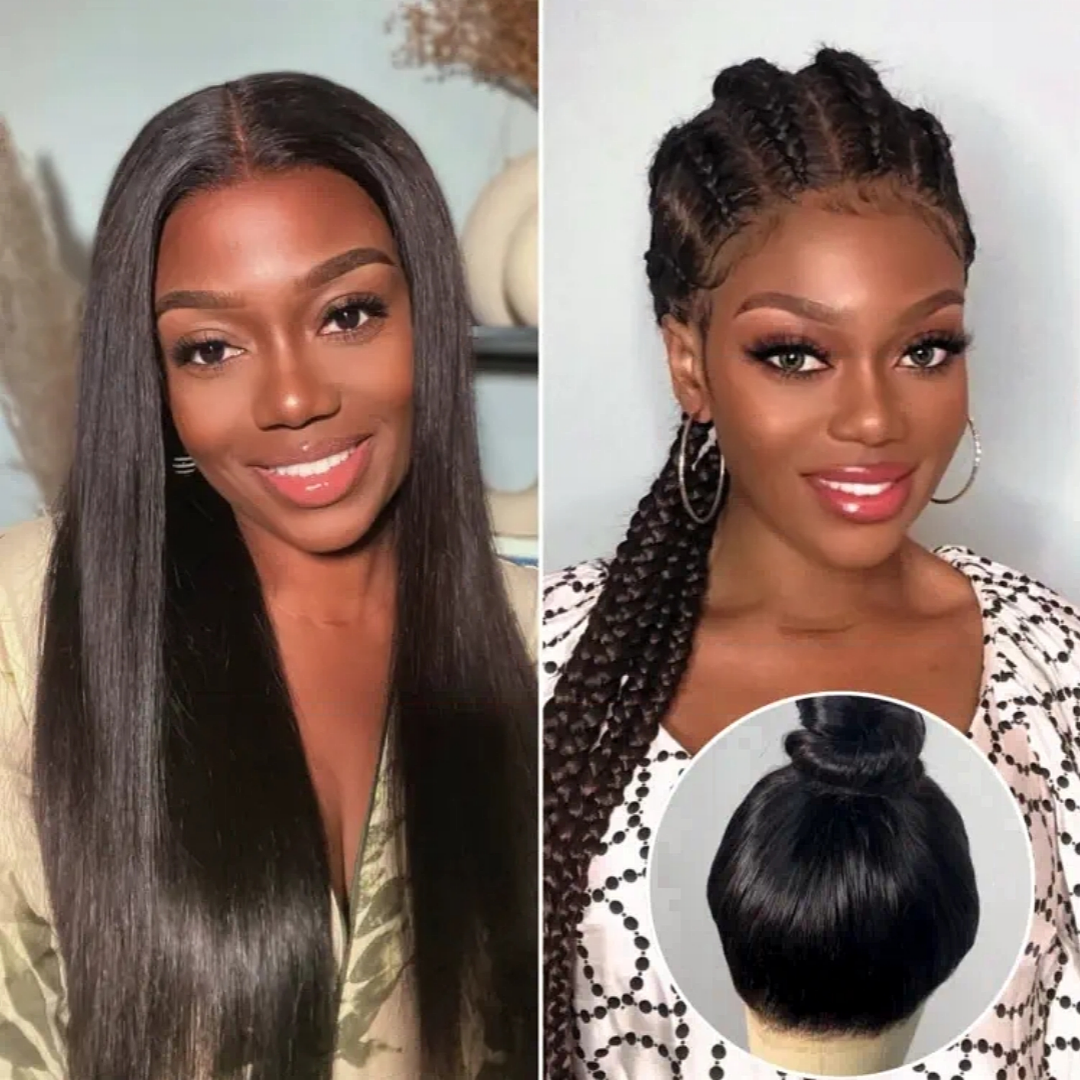 Swiss Lace Preplucked Hairline Full Lace Straight Wig