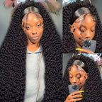 360 Transparent Lace Frontal Pre-plucked Hairline 250% Density Wig - Curly