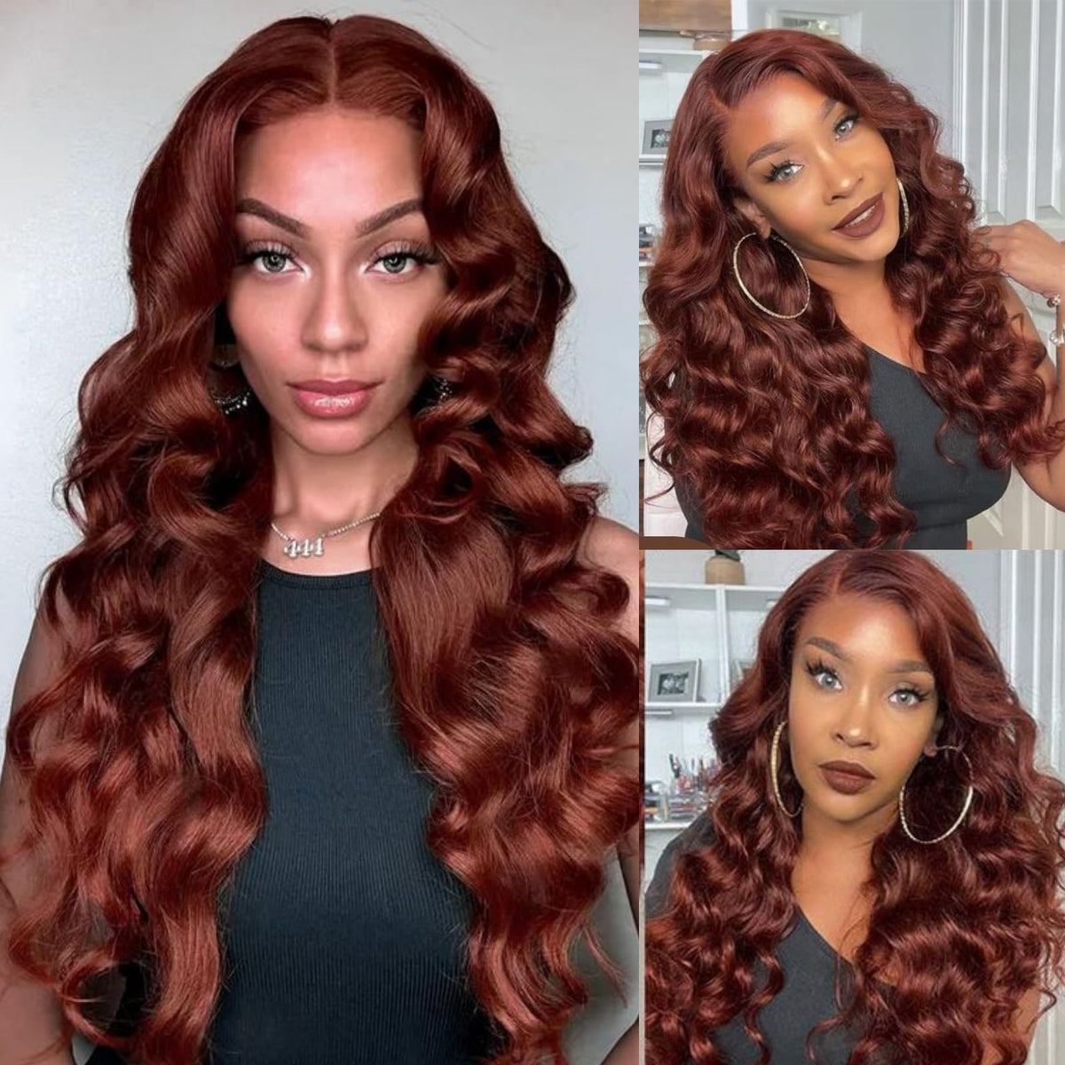 13X4/13X6 Lace Front Pre-plucked Hairline Reddish Brown 250% Density Wig - Body Wave