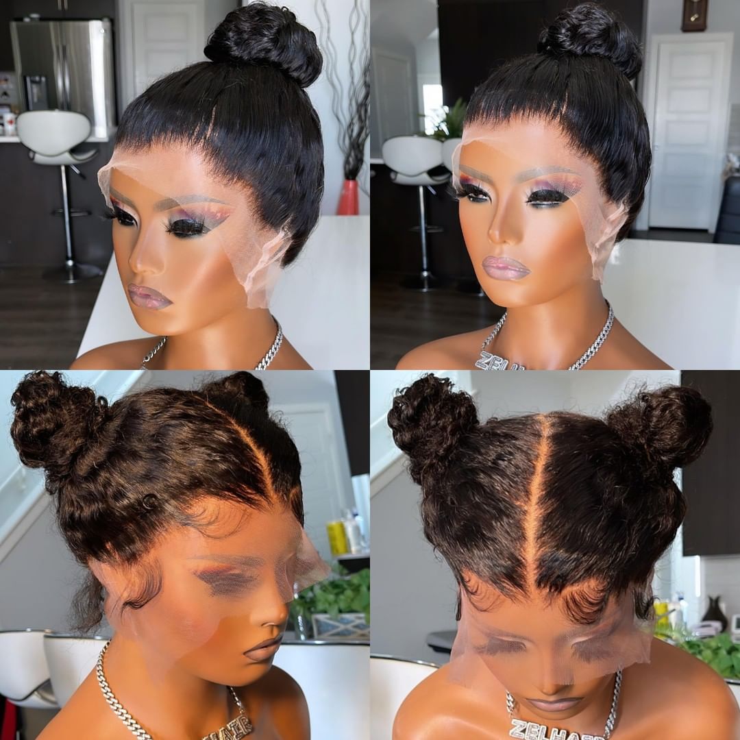 Upgraded Full Lace Wig (All Lace No Mesh) Super Pre-plucked Swiss Lace Human Hair Wig with Invisible Strap Loose Wave