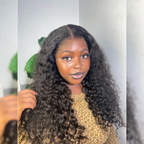 Upgraded Full Lace Wig (All Lace No Mesh) Transparent Lace Human Hair Wig with Invisible Strap Loose Wave
