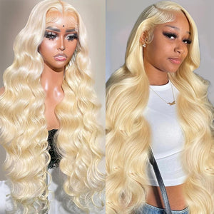 13X4/13X6 Lace Front Pre-plucked Hairline 613 Blonde 250% Density Wig - Body Wave