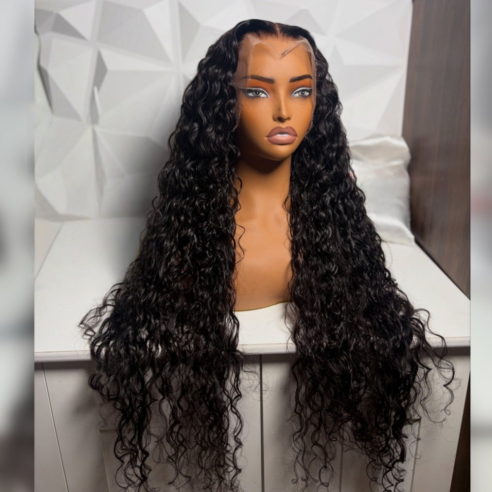 "Mini Knotless" 13x6 HD Lace Super Pre-Plucked Custom Hairline High Density Italian Wave Wig
