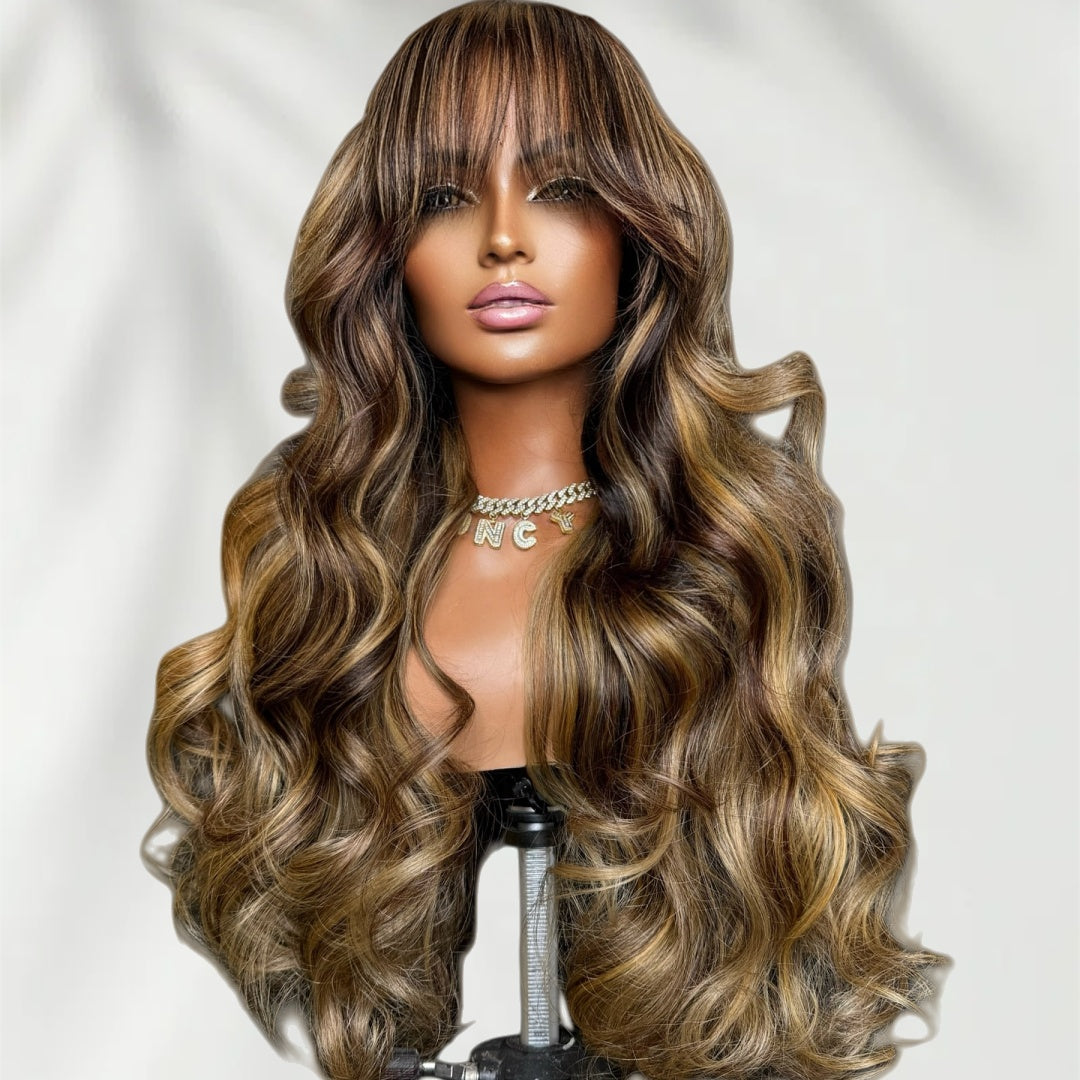 13X4/13X6 Lace Front Pre-plucked Hairline Highlight Blonde 250% Density Wig - Body Wave with Bang