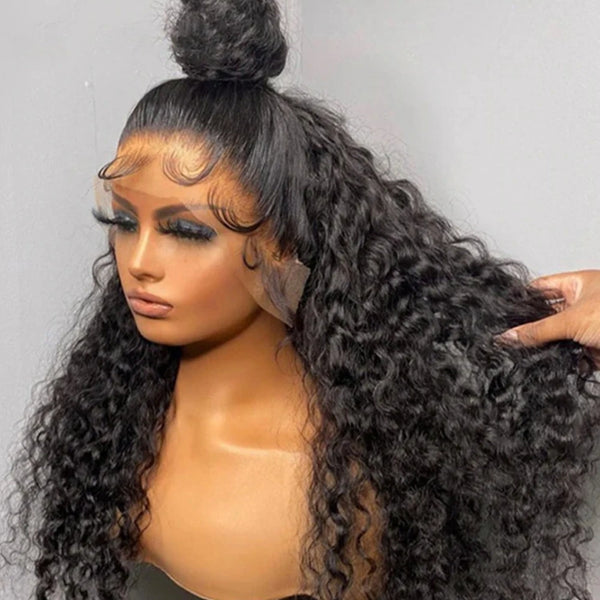 *New* Swiss Lace FULL Lace/ 360 Frontal Water Wave Pre-Plucked Human Hair Wig with INVISIBLE ADJUSTABLE STRAP