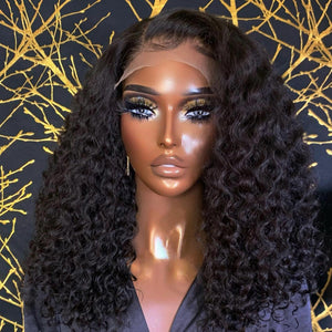 Full Lace Curly Bob Wig WIth Full  Fake Scalp Wigs