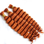 Ginger Orange Color Deep Wave Bulk Hair Bundles
