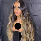 13x4/13x6 Transparent Lace Pre-plucked Ombre color Body Wave Human Hair Wig