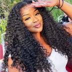Natural Edge Skin Melt Lace Frontal Wig Burmese Curls