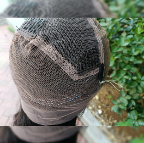 Upgraded Full Lace Wig (All Lace No Mesh) Transparent Lace Human Hair Wig with Invisible Strap Burmese Curly