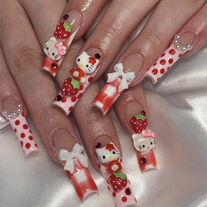 Strawberry Kitty|Nails