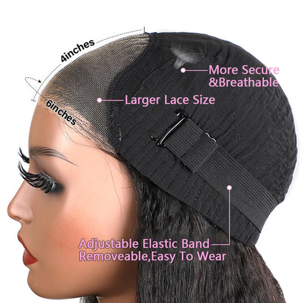 Wear & Go 6x4 Pre-Cut Swiss Lace Glueless Wig - Deep Wave