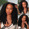 Upgraded Full Lace Wig (All Lace No Mesh) Transparent Lace Human Hair Wig with Invisible Strap Burmese Curly