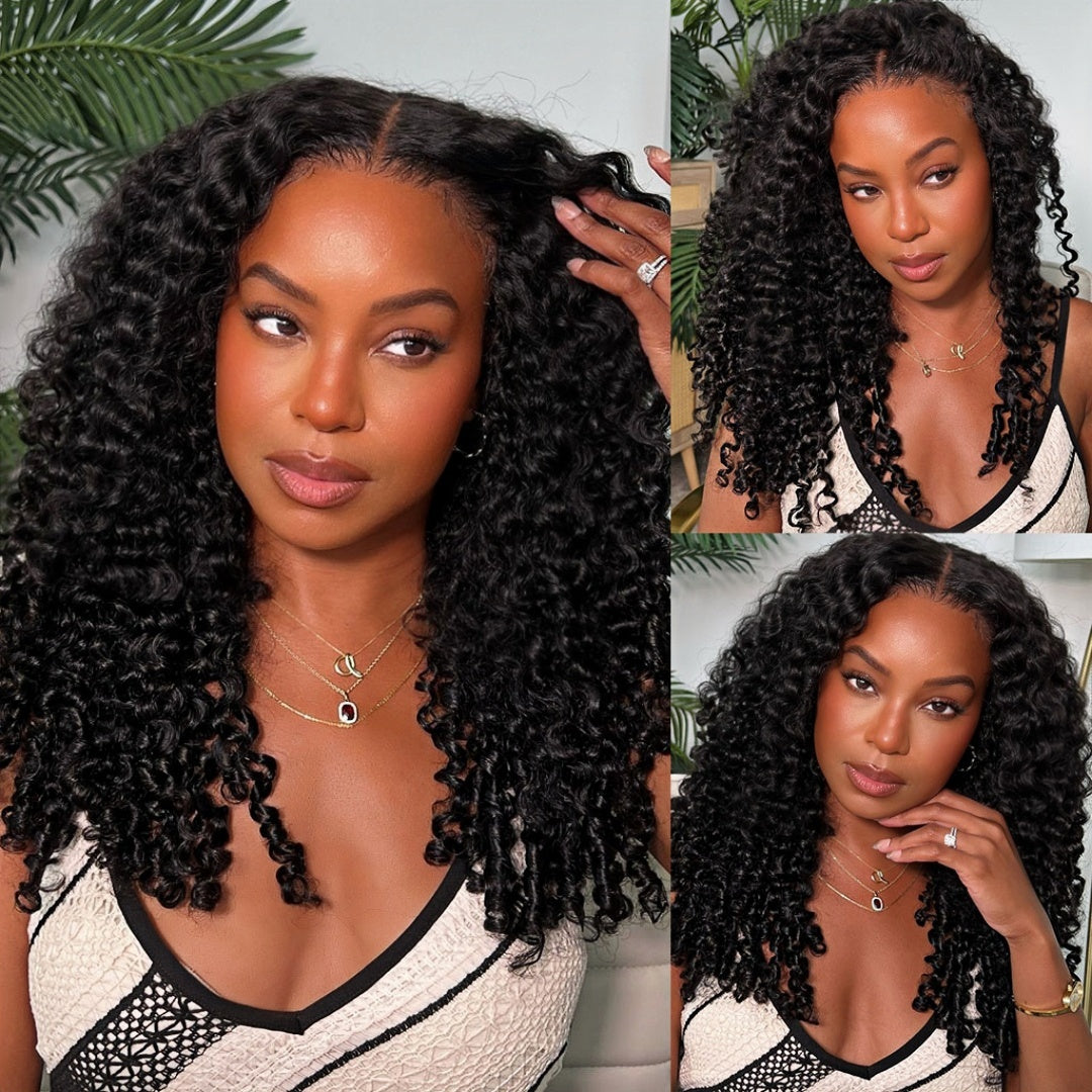 Upgraded Full Lace Wig (All Lace No Mesh) Transparent Lace Human Hair Wig with Invisible Strap Burmese Curly